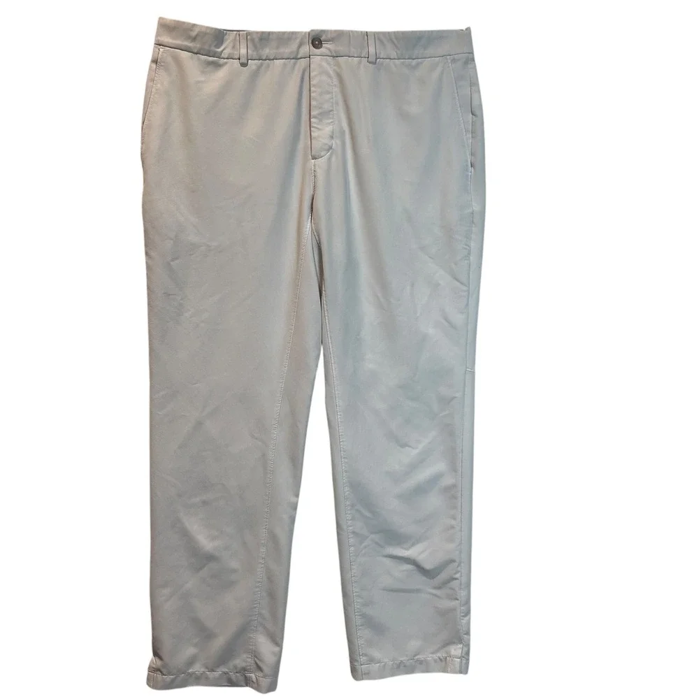 Nike Golf Pants Flat Front Light‎ Tan Athletic Performance Size 36x30(actual 29)
